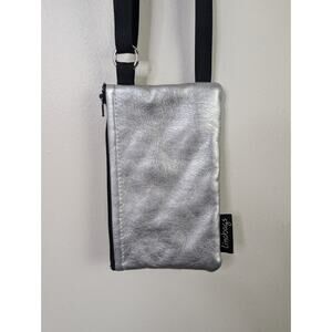 LinaBags Silver And Clear Phone Case Purse Crossbody Holder Lina Bags 4.25x7.25"